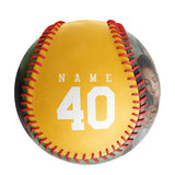 Personalized Anniversary Name Time Photo Gold Baseballs