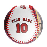 Personalized White Leather Red Varsity Team Authentic Baseballs