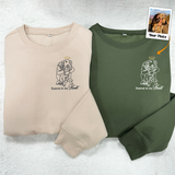 Forever In My Heart Pet Memorial - Personalized Photo Embroidered Sweatshirt