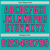 Custom Aqua Pink-Black Authentic Baseball Jersey