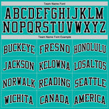 Custom Aqua Black-White Authentic Basketball Jersey