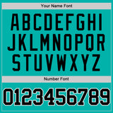 Custom Aqua Black-White Authentic Basketball Jersey