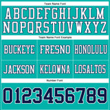 Custom Aqua Navy-White Authentic Football Jersey