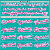 Custom Stitched Aqua Pink-White Baseball Pullover Sweatshirt Hoodie