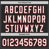 Custom Black White-Red Authentic Baseball Jersey