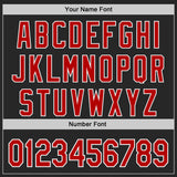 Custom Black Red-White Authentic Baseball Jersey