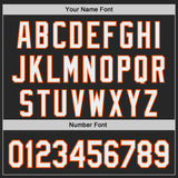 Custom Black White-Orange Authentic Baseball Jersey