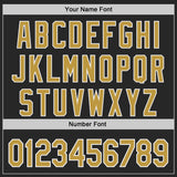 Custom Black Old Gold-White Authentic Baseball Jersey