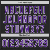 Custom Black Purple-White Authentic Baseball Jersey