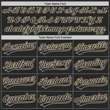 Custom Black-Cream Authentic Baseball Jersey