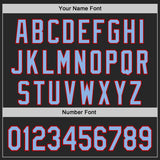 Custom Black Light Blue-Red Authentic Baseball Jersey