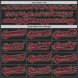 Custom Black City Cream-Crimson Authentic Baseball Jersey