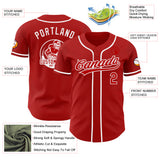 Custom Red-White Authentic Baseball Jersey