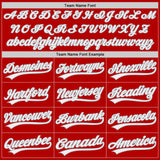 Custom Red White-Gray Authentic Baseball Jersey