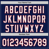 Custom Navy White-Red Authentic Baseball Jersey