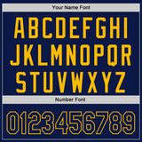 Custom Navy-Gold Authentic Baseball Jersey