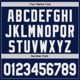 Custom Navy White-Gray Authentic Baseball Jersey