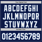 Custom Navy White-Light Blue Authentic Baseball Jersey