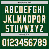 Custom Green White-Old Gold Authentic Baseball Jersey