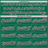 Custom Kelly Green Black-White Authentic Baseball Jersey