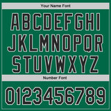 Custom Kelly Green Black-White Authentic Baseball Jersey