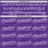 Custom Purple-White Authentic Baseball Jersey