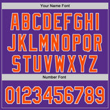 Custom Purple Orange-White Authentic Baseball Jersey
