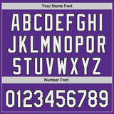 Custom Purple White-Black Authentic Baseball Jersey