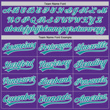 Custom Purple Teal-White Authentic Baseball Jersey