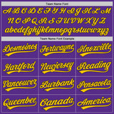 Custom Purple Yellow-Black Authentic Baseball Jersey