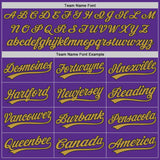 Custom Purple Old Gold-Black Authentic Baseball Jersey