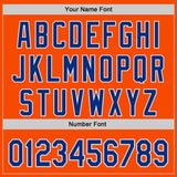 Custom Orange Royal-White Authentic Baseball Jersey