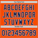 Custom Orange Navy-White Authentic Baseball Jersey