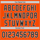 Custom Orange Black-White Authentic Baseball Jersey
