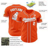 Custom Orange White-Gray Authentic Baseball Jersey