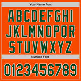 Custom Orange Green-White Authentic Baseball Jersey
