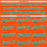 Custom Orange Kelly Green-White Authentic Baseball Jersey