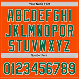 Custom Orange Kelly Green-White Authentic Baseball Jersey