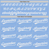 Custom Light Blue-White Authentic Baseball Jersey