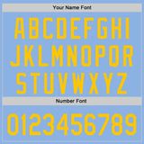 Custom Light Blue-Yellow Authentic Baseball Jersey