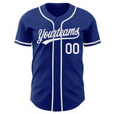 Custom Royal-White Authentic Baseball Jersey