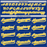 Custom Royal Yellow-White Authentic Baseball Jersey