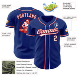 Custom Royal White-Red Authentic Baseball Jersey