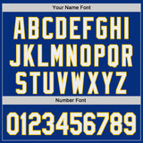 Custom Royal White-Yellow Authentic Baseball Jersey
