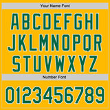 Custom Gold Kelly Green-White Authentic Baseball Jersey