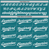 Custom Teal-White Authentic Baseball Jersey