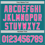 Custom Teal Pink-White Authentic Baseball Jersey