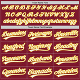 Custom Crimson White-Yellow Authentic Baseball Jersey