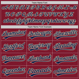 Custom Crimson Navy-Cream Authentic Baseball Jersey