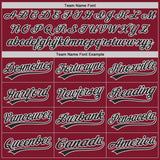 Custom Crimson Black-White Authentic Baseball Jersey